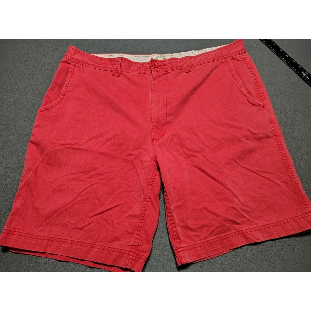 St John's Bay Chino Shorts Men 42x9 Watermelon Red Classic Nautical Golf Beach